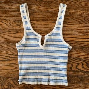 PS Basics by Pacsun Ribbed Striped Cropped Tank Top